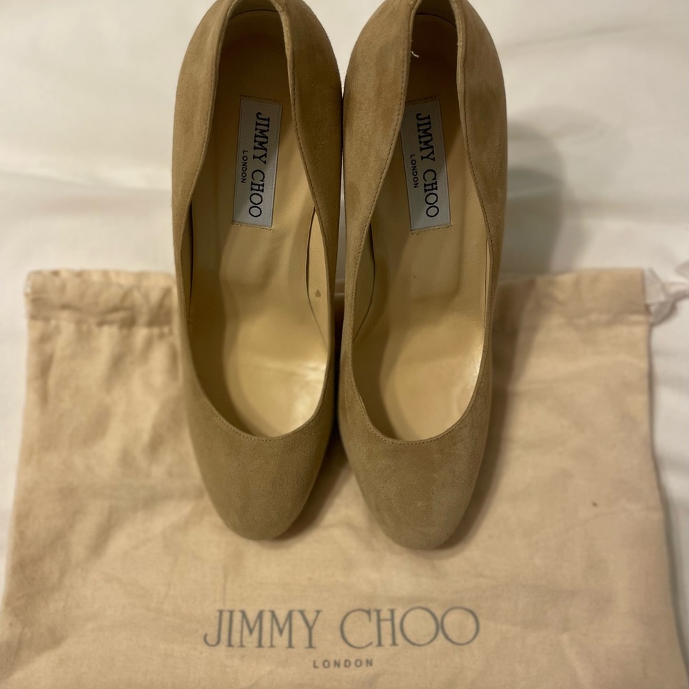 Jimmy Choo Suede Heels. Size 40. - image 2